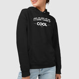 Sweat Capuche Adulte Maman cool Noir