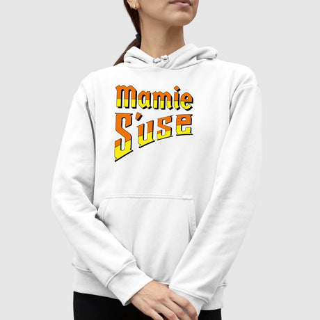 Sweat Capuche Adulte Mamie s'use Blanc