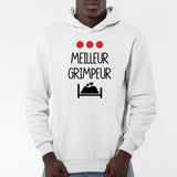 Sweat Capuche Adulte Meilleur grimpeur Blanc