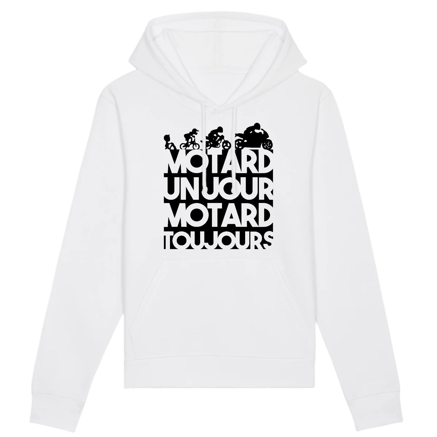 Sweat Capuche Adulte Motard un jour 