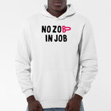 Sweat Capuche Adulte No zob in job Blanc