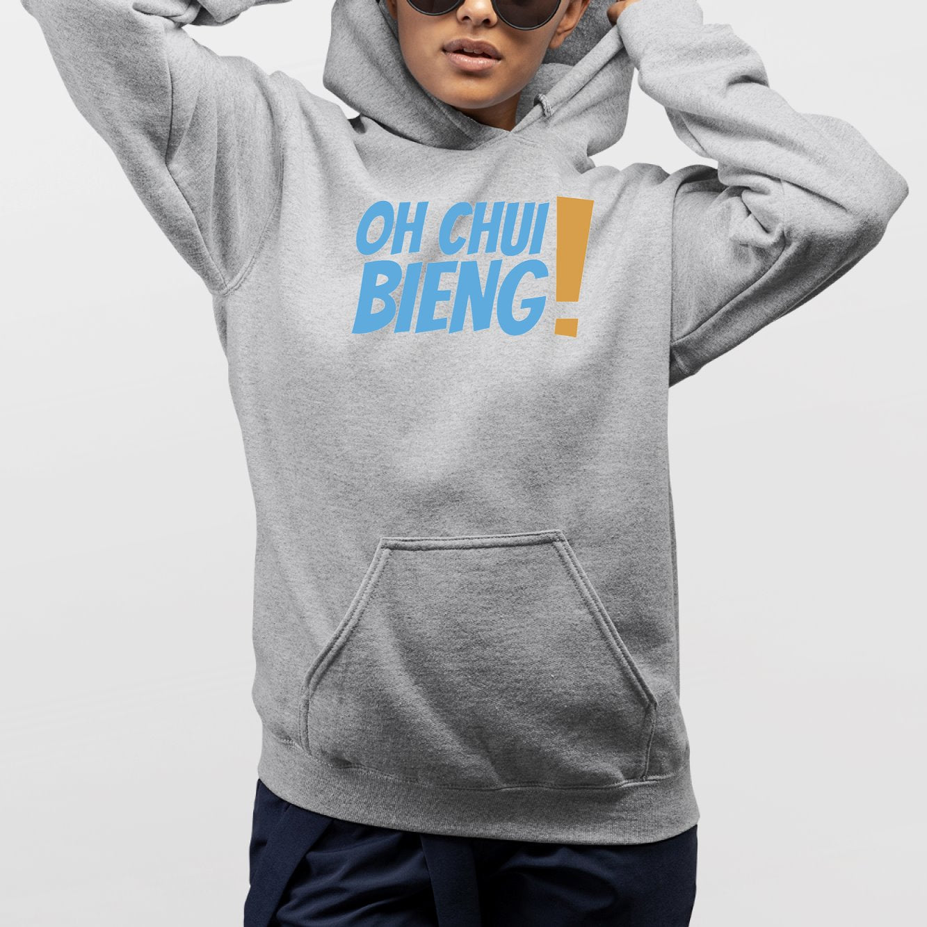 Sweat Capuche Adulte Oh chui bieng Gris