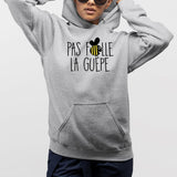 Sweat Capuche Adulte Pas folle la guêpe Gris