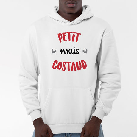 Sweat Capuche Adulte Petit mais costaud Blanc