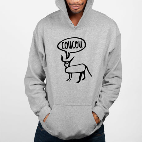 Sweat Capuche Adulte Petite perruche Gris