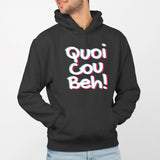 Sweat Capuche Adulte Quoicoubeh Noir