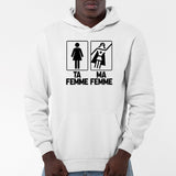 Sweat Capuche Adulte Ta femme ma femme Blanc