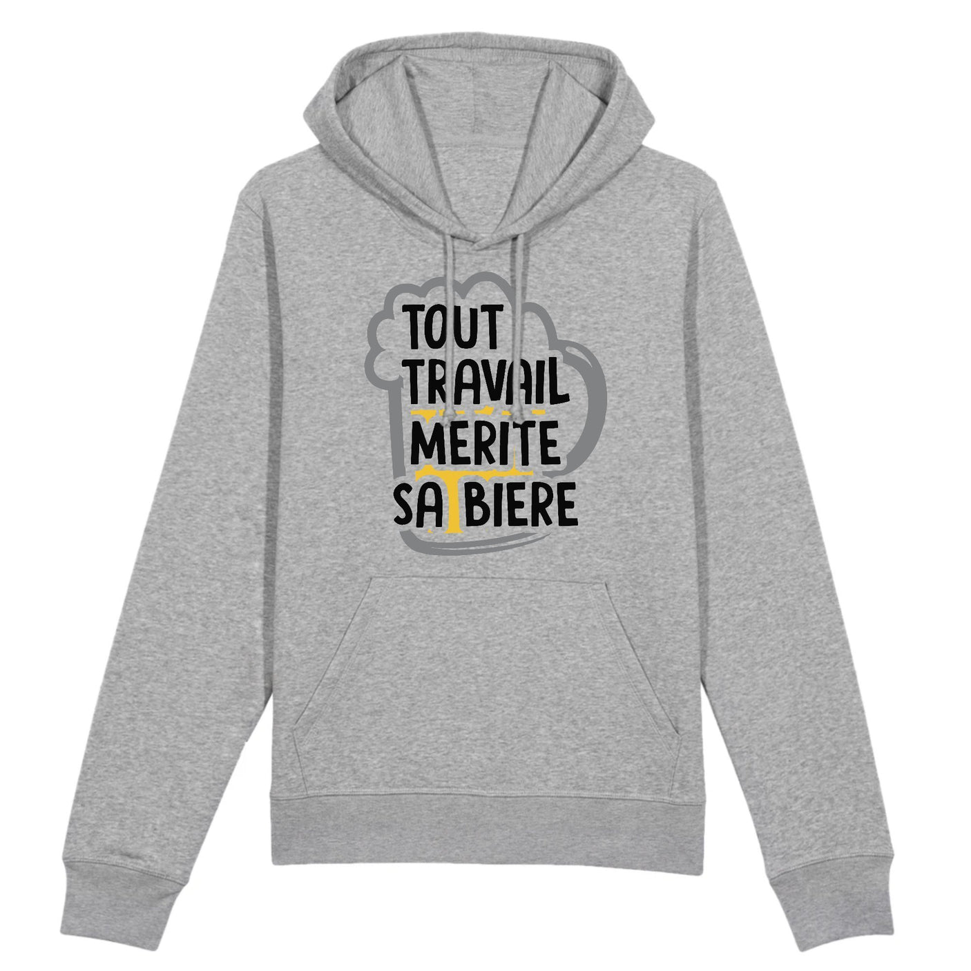 Sweat Capuche Adulte Tout travail mérite sa bière 