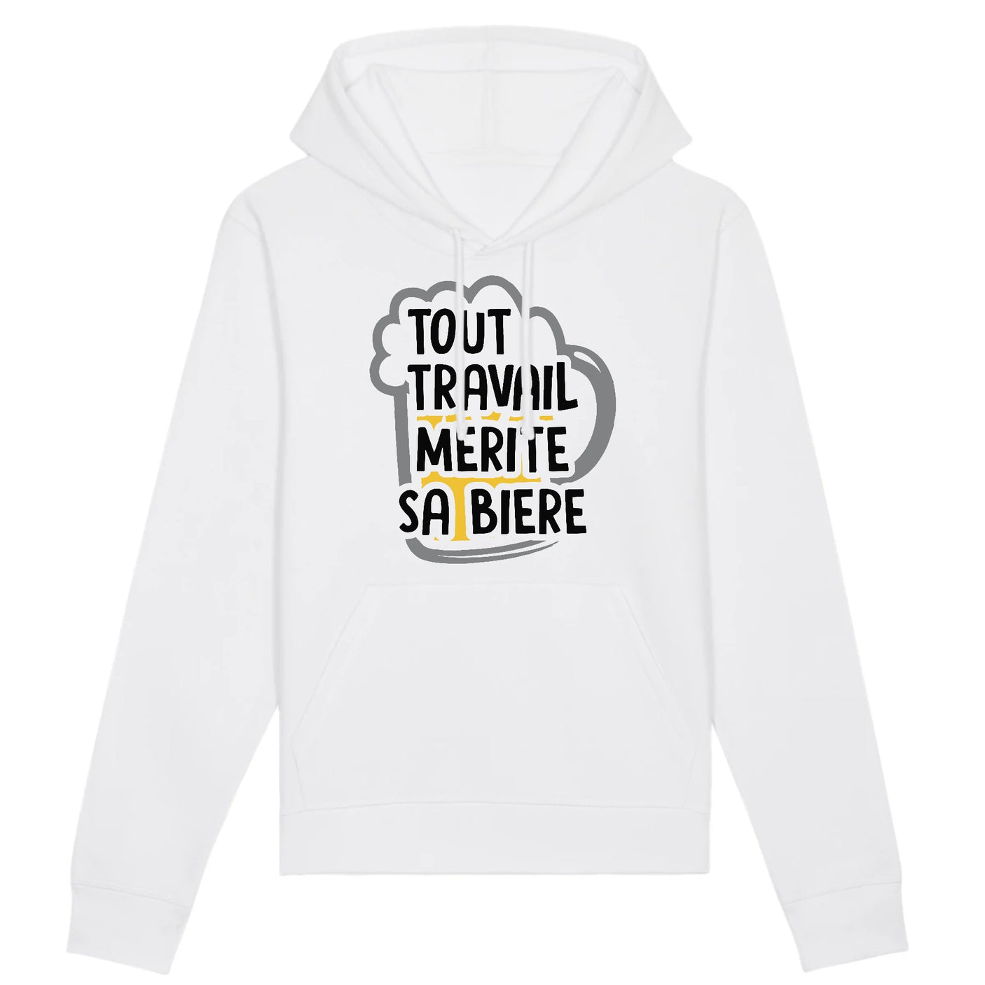 Sweat Capuche Adulte Tout travail mérite sa bière 