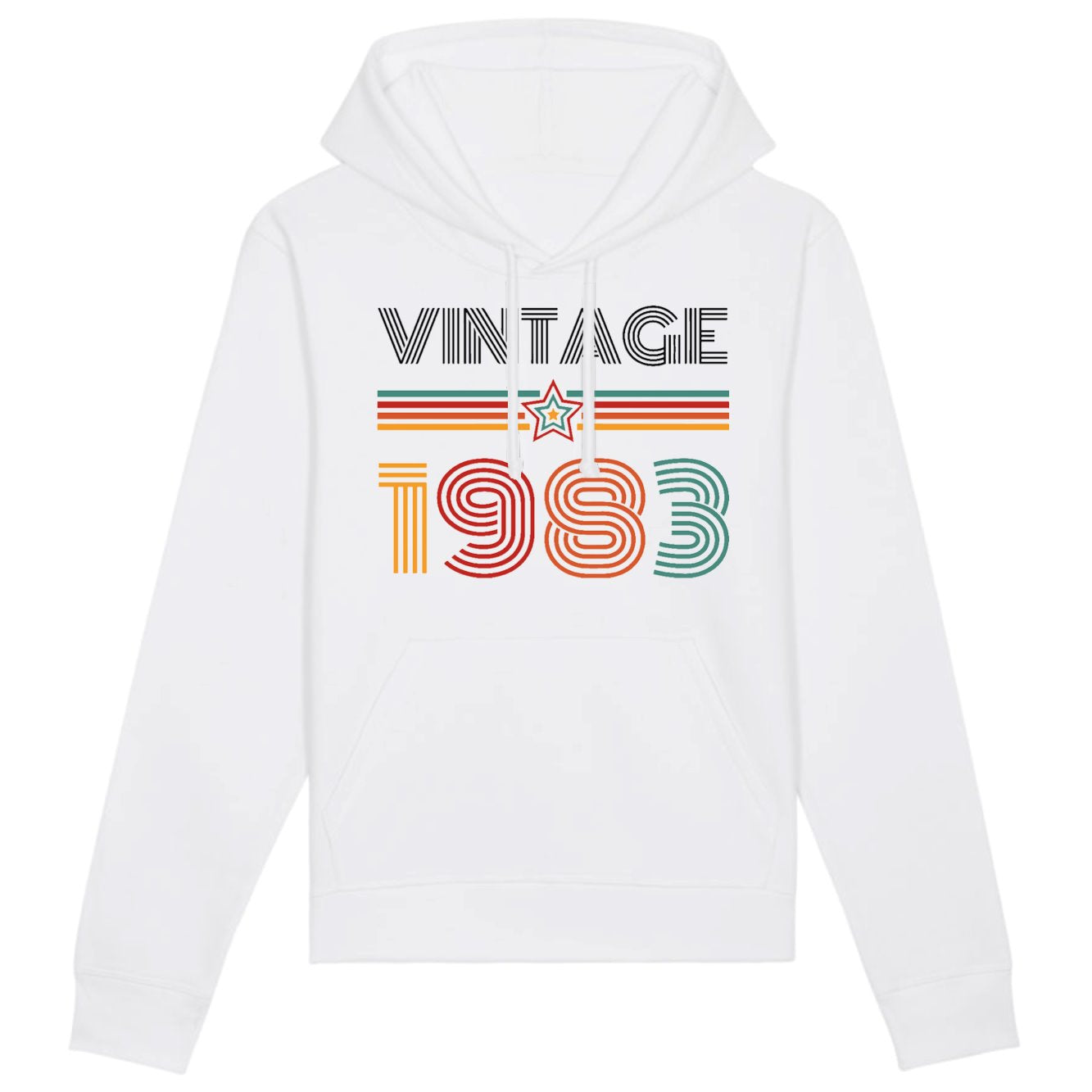 Sweat Capuche Adulte Vintage année 1983 
