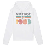 Sweat Capuche Adulte Vintage année 1983 