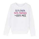 Sweat Enfant 50% maman 50% papa 