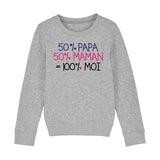 Sweat Enfant 50% maman 50% papa 