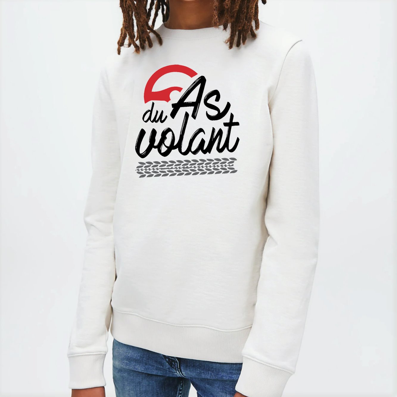 Sweat Enfant As du volant Blanc