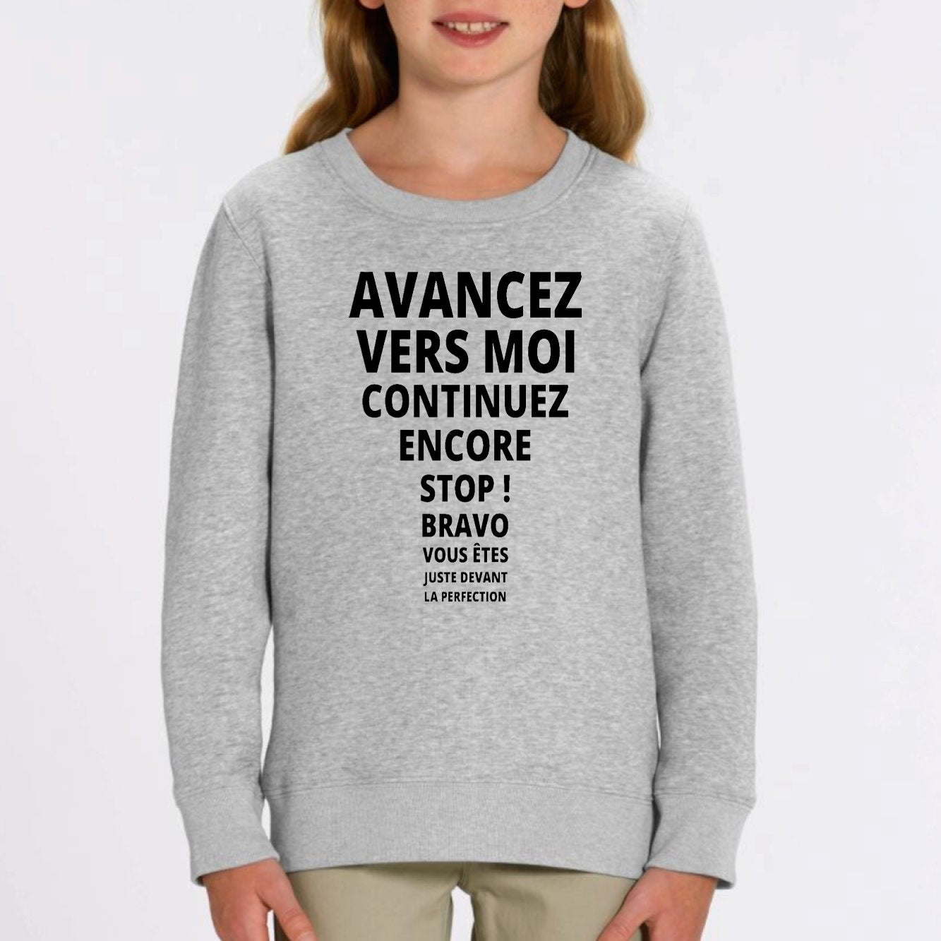 Sweat Enfant Avancez vers la perfection Gris