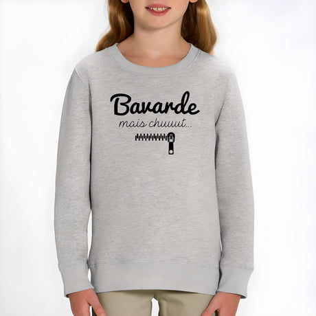 Sweat Enfant Bavarde mais chut Gris