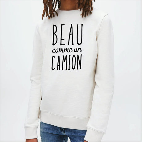 Sweat Enfant Beau comme un camion Blanc