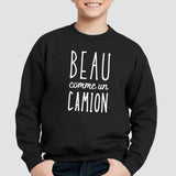 Sweat Enfant Beau comme un camion Noir