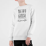 Sweat Enfant Beau gosse de père en fils Blanc