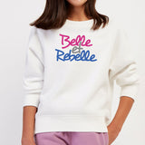 Sweat Enfant Belle et rebelle Blanc