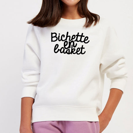 Sweat Enfant Bichette en basket Blanc