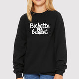 Sweat Enfant Bichette en basket Noir