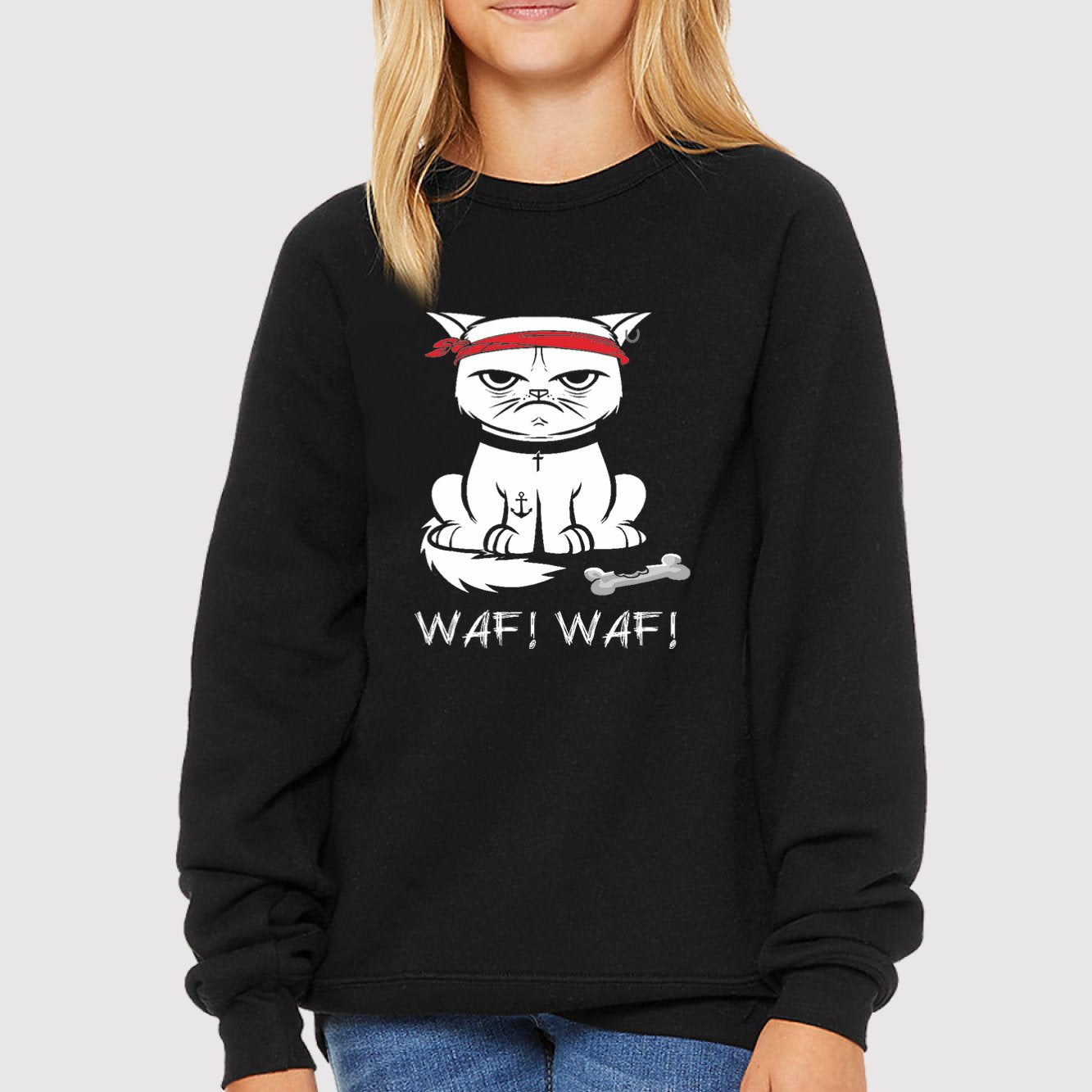 Sweat Enfant Chat bad boy Noir