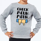 Sweat Enfant Check meuh meuh Gris