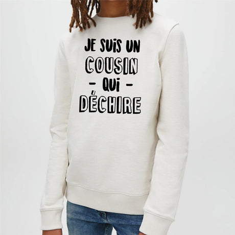 Sweat Enfant Cousin qui déchire Blanc