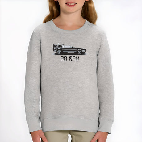 Sweat Enfant Delorean 88 MPH Gris