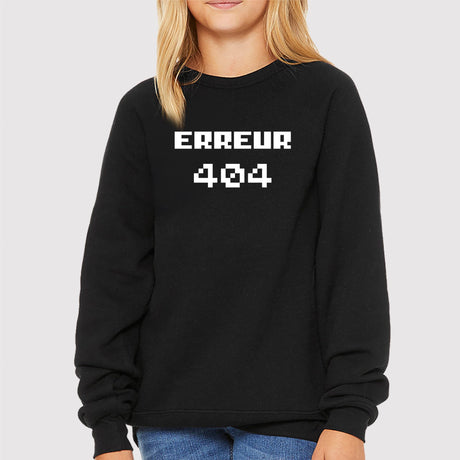 Sweat Enfant Erreur 404 Noir