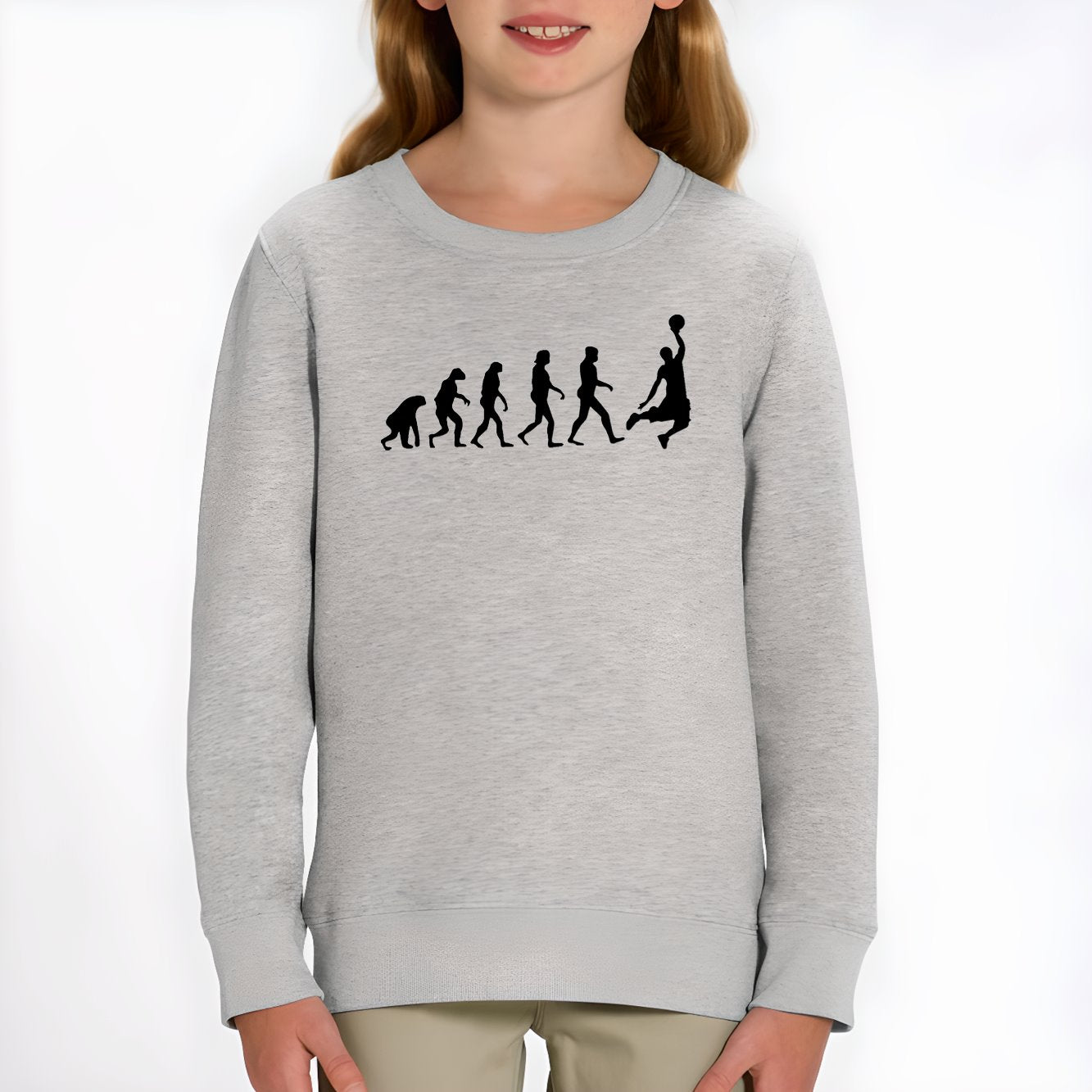 Sweat Enfant Évolution basket Gris