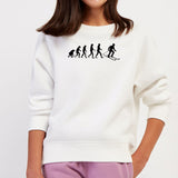 Sweat Enfant Évolution ski Blanc