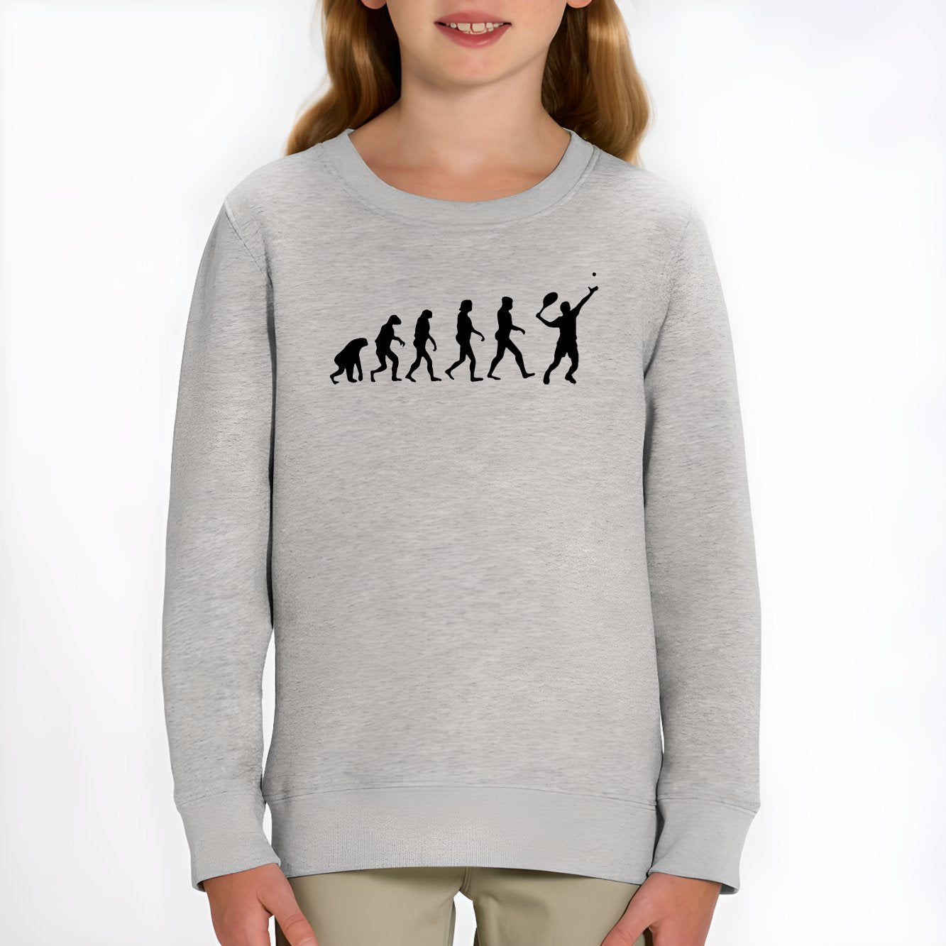 Sweat Enfant Évolution tennis Gris