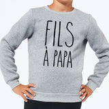 Sweat Enfant Fils à papa Gris