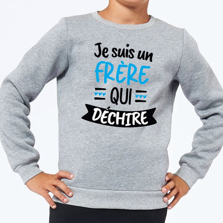 Sweat Enfant Frère qui déchire Gris