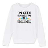 Sweat Enfant Geek level-up 