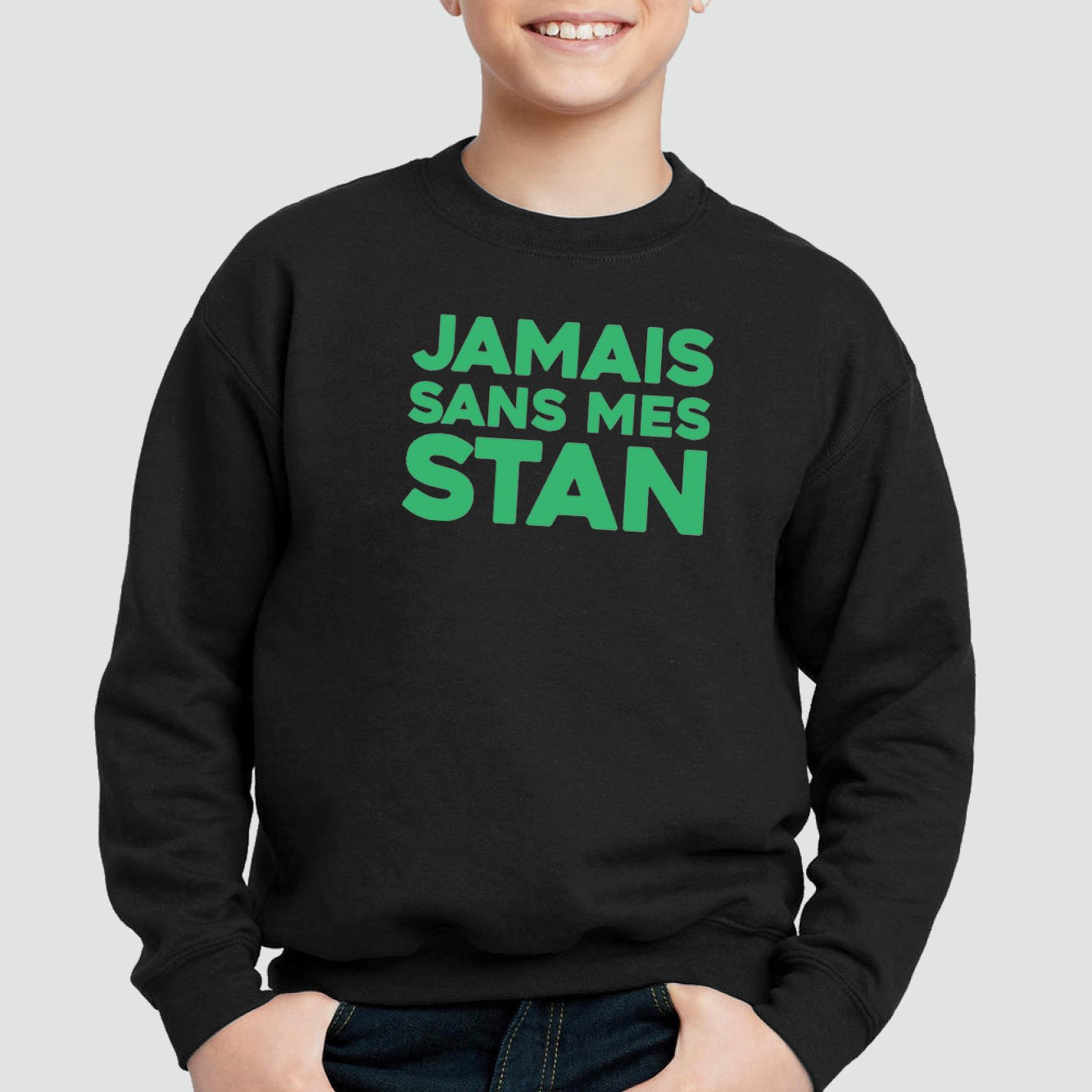 Sweat Enfant Jamais sans mes Stan Noir