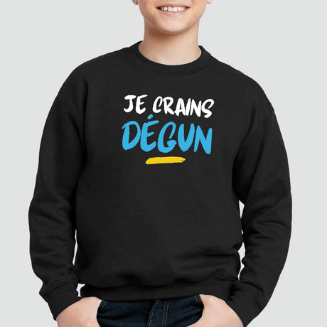 Sweat Enfant Je crains dégun Noir