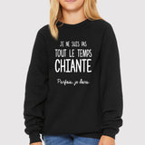 Sweat Enfant Je ne suis pas chiante Noir