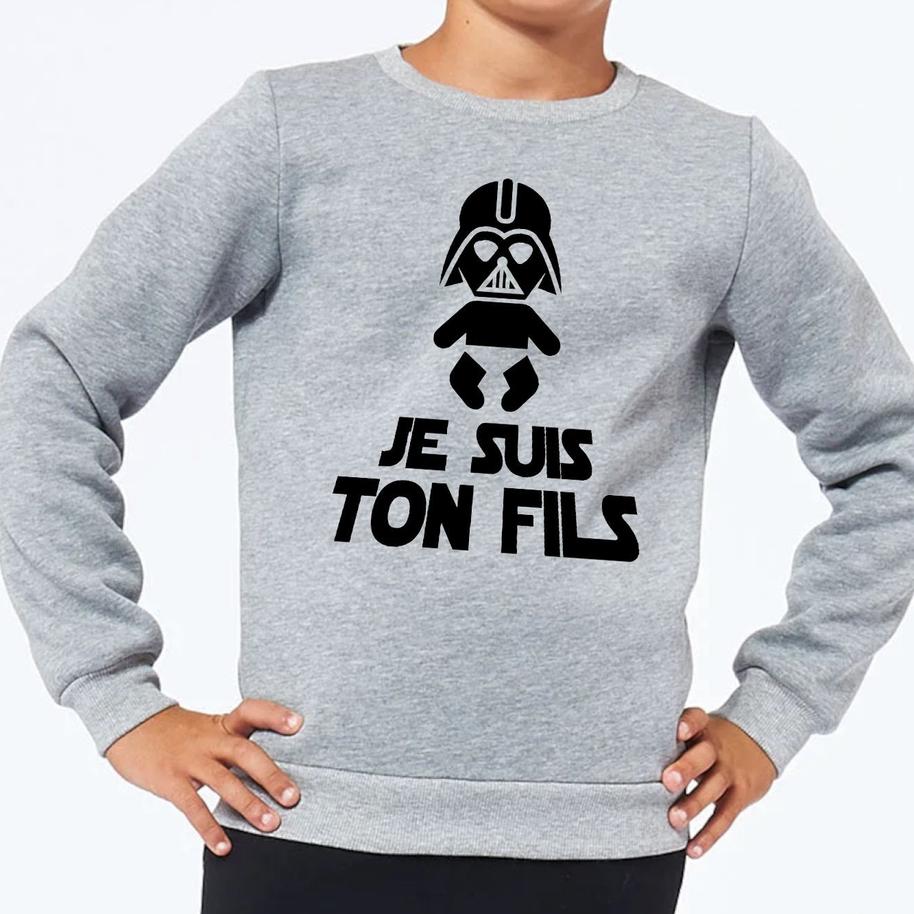 Sweat Enfant Je suis ton fils Gris