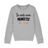 Sweat Enfant Je suis une princesse 