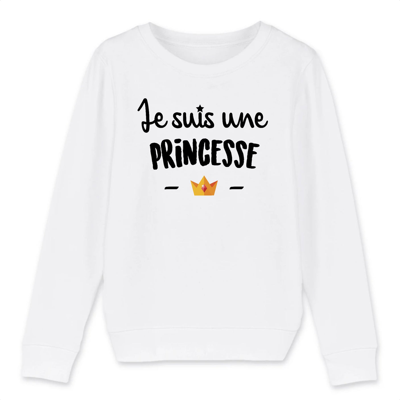 Sweat Enfant Je suis une princesse 