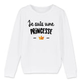 Sweat Enfant Je suis une princesse 