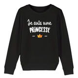 Sweat Enfant Je suis une princesse 