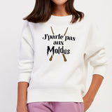 Sweat Enfant J'parle pas aux Moldus Blanc