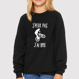 Sweat Enfant J'peux pas j'ai BMX Noir