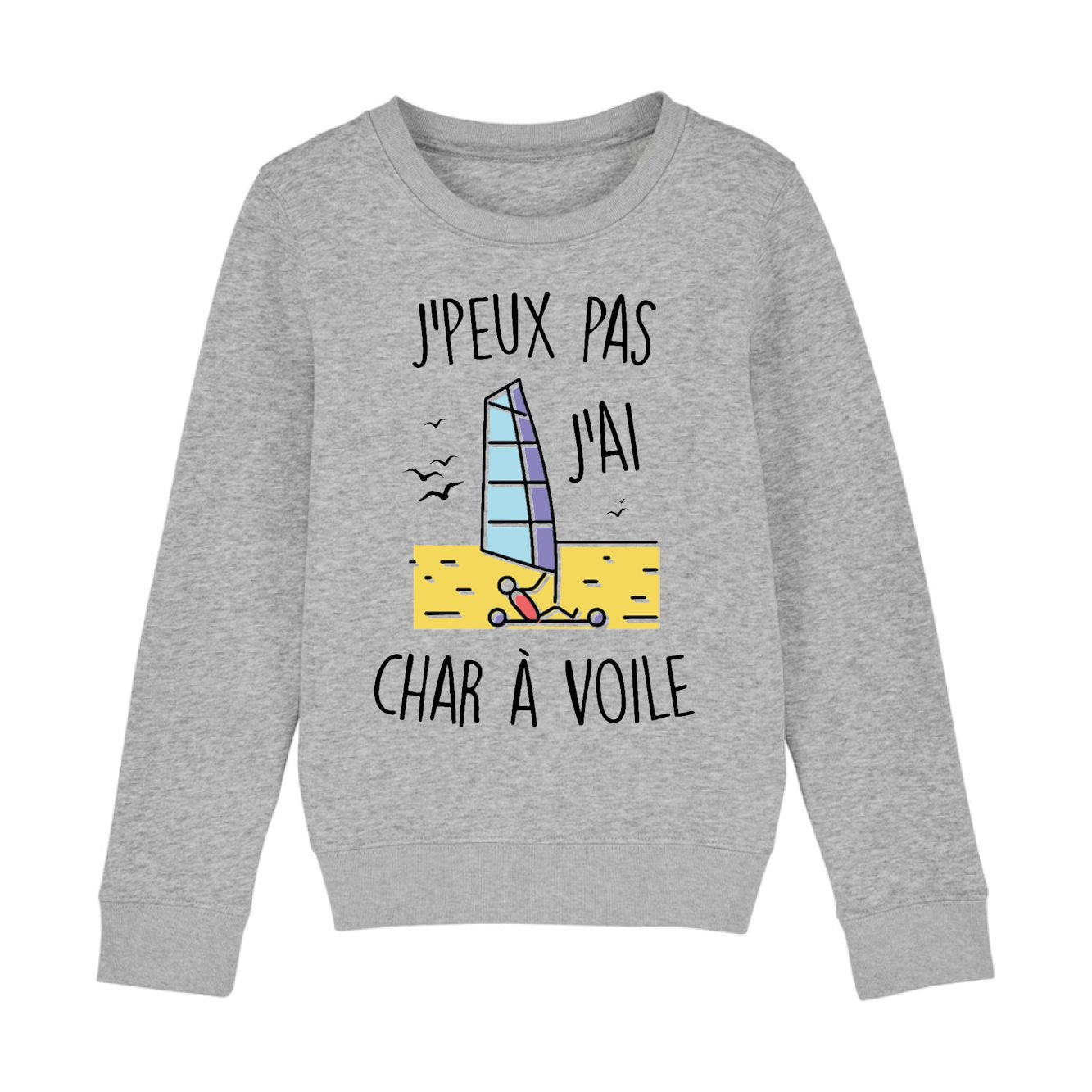 Sweat Enfant J'peux pas j'ai char à voile 