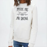 Sweat Enfant J'peux pas j'ai drone Blanc