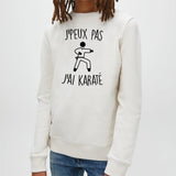 Sweat Enfant J'peux pas j'ai karaté Blanc